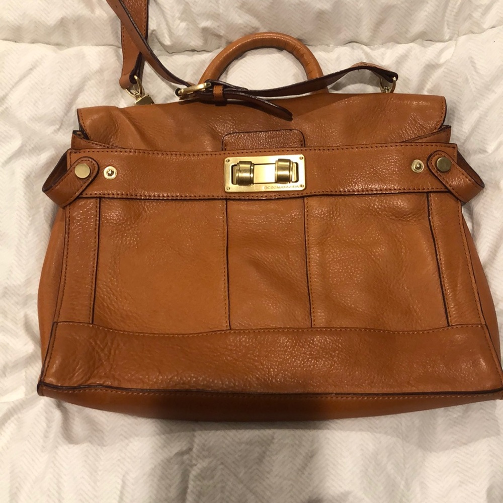 Bcbg leather messenger bag